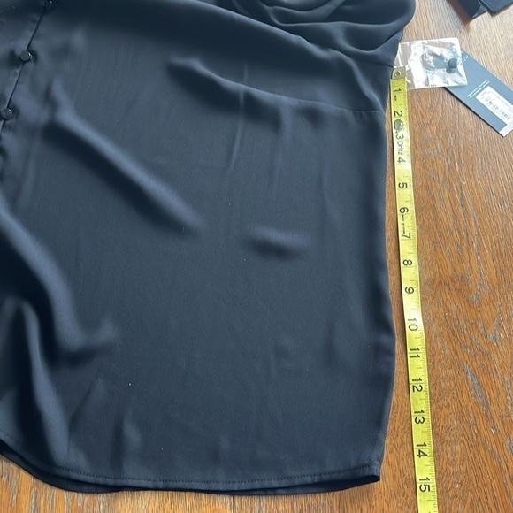 NWT Worthington Blouse Size 2X Georgette Style Fabric Collar Buttons Long Cuff - Picture 9 of 13